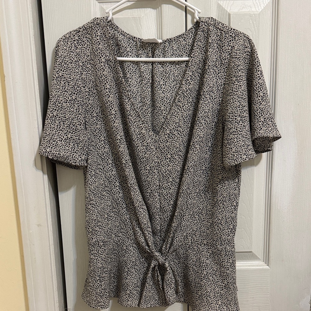 Sienna Sky Black and White Speckled Blouse